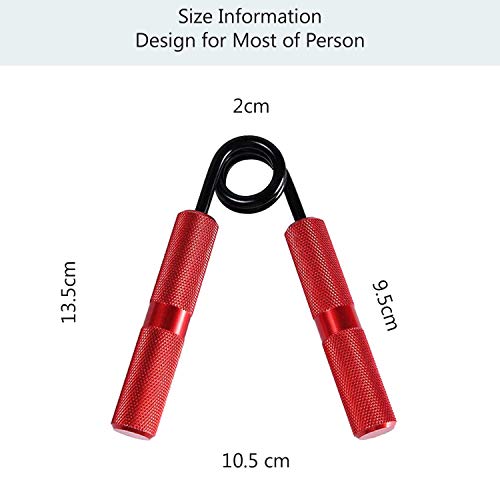 Entrenamiento de Fuerza para Fortalecer Antebrazo Fortalecedor Agarre Mano Gripper 150lbs (Rojo)