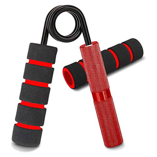 Entrenamiento de Fuerza para Fortalecer Antebrazo Fortalecedor Agarre Mano Gripper 150lbs (Rojo)