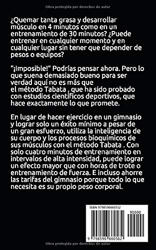 Entrenamiento de Tabata para principiantes: (Entrenamiento por intervalos para principiantes, en forma y delgado con HIIT, ejercicio sin pesas, desarrollar músculos, quemar grasa)