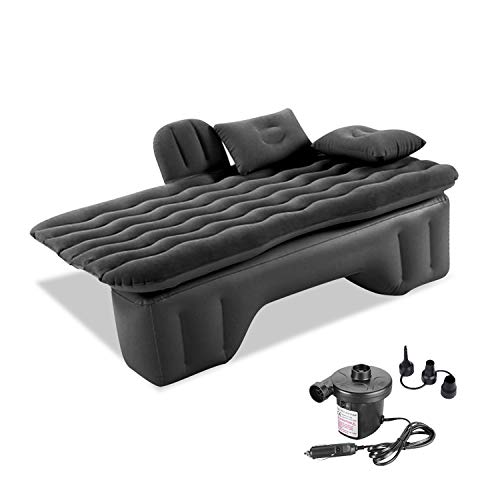 Ergocar Colchoneta Colchon Inchable Colchón Camping Cama Inflable del Coche para Camping, Senderismo, Piscina, Playa, Viajar (Negro)