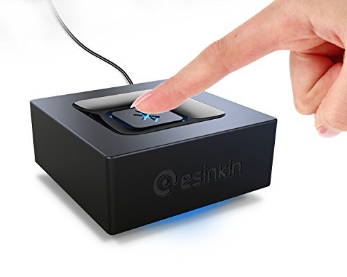 Esinkin Receptor de Audio Inalámbrico, Adaptador Bluetooth para PC/Mac/Smartphone/Tablet/Receptores AV/Coche, Salidas 3.5 mm y RCA para Altavoces