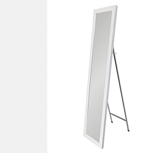 Espejo de pie Blanco nórdico de plástico de 37x157 cm - LOLAhome