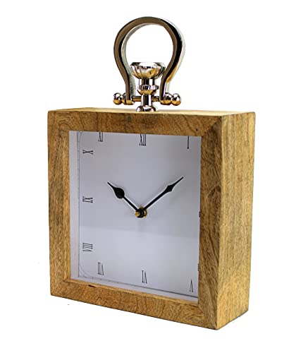 eSplanade Reloj de pared colgante de madera, 17,78 cm | Pieza del tiempo | Decoración del hogar