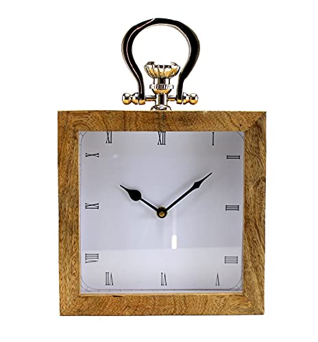 eSplanade Reloj de pared colgante de madera, 17,78 cm | Pieza del tiempo | Decoración del hogar