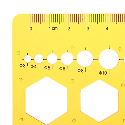 EsportsMJJ Geométrica Figura Polígono Dibujo Plantilla Kt Suave Plástico Círculo Triángulo Cuadrado Hexagonal Regla Diseño Junta