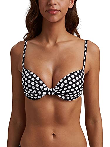 Esprit Crosby Beach Padded Bra Parte de Arriba de Bikini, Negro (Black 001), 36B para Mujer