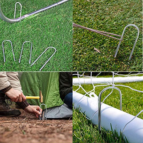 Estacas de viento para trampolines, resistentes tipo U, extremos afilados, anclajes de seguridad (8 paquetes de estacas de viento de 30 cm)