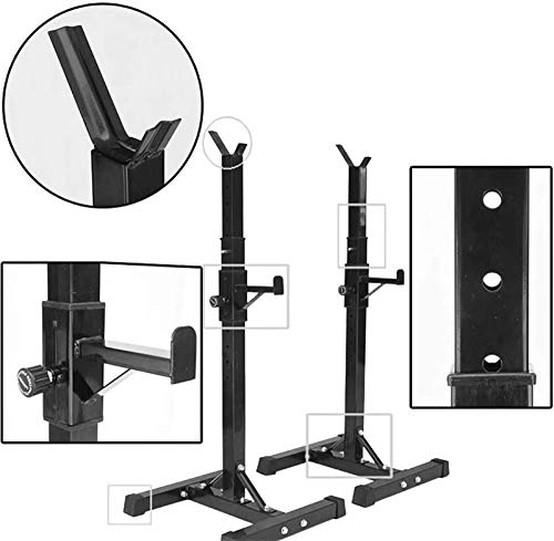 Estante de Sentadillas Ajustable Estante de Sentadillas Estante de Barra, Estante de Sentadillas Barra de Press de banca y Soporte de Pesas, para la Fuerza de piernas y glúteos Entrenamiento