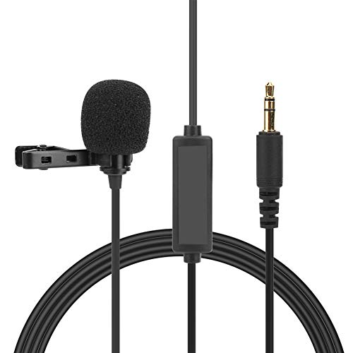 Estink Micrófono Lavalier para teléfono Micrófono de cámara Deportiva 60Hz ~ 20kHz Respuesta de frecuencia para Vloggers, cineastas, Bloggers, Youtubers, transmisión en Vivo(4.5m)