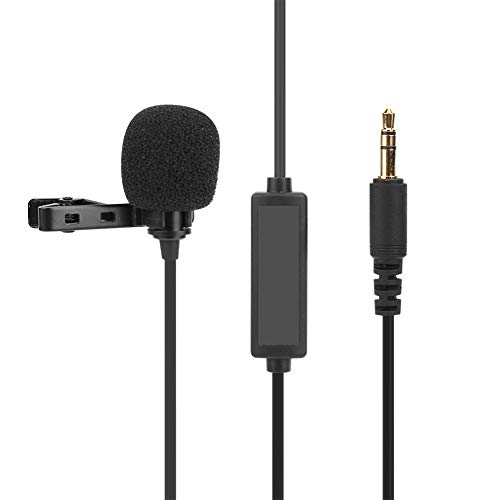 Estink Micrófono Lavalier para teléfono Micrófono de cámara Deportiva 60Hz ~ 20kHz Respuesta de frecuencia para Vloggers, cineastas, Bloggers, Youtubers, transmisión en Vivo(4.5m)