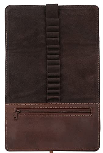 Estuche Lápices Gusti Cuero studio"Casper" Lapicero Universidad Trabajo Oficina Bolígrafo Unisex Vintage Retro Marrón Oscuro 2S2-22-6