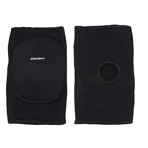 EULANT Almohadillas Protectora para Rodilla de Niños, Niñas Crashproof Algodón Rodillera, Rodilleras Infantil para Baile Ciclismo Correr Fútbol Volleyball Patinaje Esquí, Negro, M