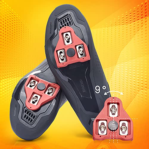 Everbeam Calas de precisión con 9 grados de libertad angular para zapatillas de ciclismo | Compatible con pedales tipo LOOK Delta | Para bicicletas estáticas o Peloton, indoor, carretera o montaña MTB