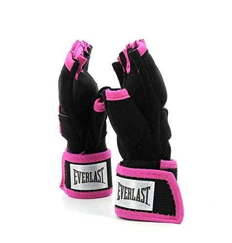 Everlast Evergel - Equipo de Boxeo Unisex para Adultos, Color Negro/Rosa, S/M