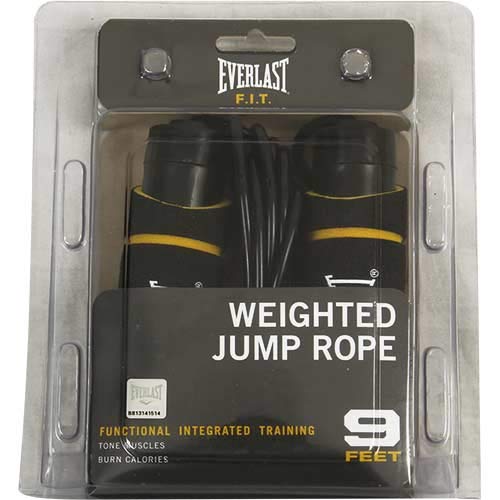 Everlast Evergrip - Cuerda de salto con peso (negro)