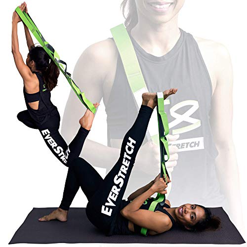 EverStretch Correa Yoga No Elástica Correa de Estiramiento de Yoga Multi-Loop - Muévete libremente con este Cinturón yoga Premium para deportes, fisioterapia, convalecencia para operaciones de rodilla