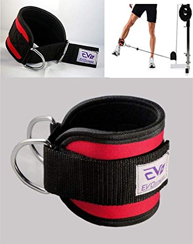 EVO Polea Cable Accesorio Neopreno Tobillera Gym Correa Levantamiento de Pesas Anilla En D Fitness Culturismo