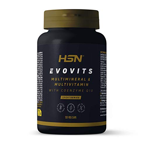 Evovits de HSN | Multivitaminas y Minerales | Complejo Multivitamínico para 4 Meses = 1 Cápsula al Día | Polivitamínico para Mujer, Hombre, Vegetarianos y Deportistas | No-GMO, Sin Gluten ni Lactosa