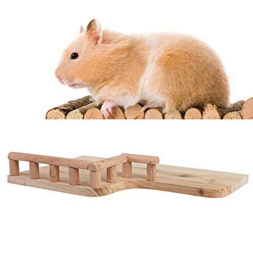 EVTSCAN Juguetes de Madera para Mascotas, Soportes para jaulas, Plataforma de Escalada para hámster, barandilla, Juguetes de Madera para Mascotas pequeñas para hámster, Animales pequeños, Escalada