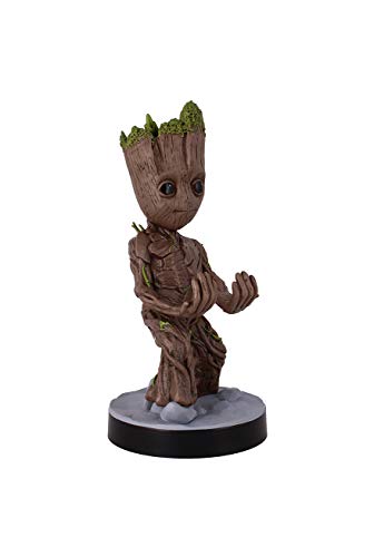 Exquisite Gaming - Exquisite Gaming - Cable guy Groot Toddler, soporte de sujeción y carga para mando de consola y/o smartphone