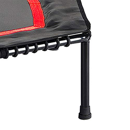 FA Sports Cama elástica FlyJump Fit con Manillar para Interiores, aprobada por la certificación GS, Unisex-Adult, Negro, Rojo, Ø 126 x 114 cm