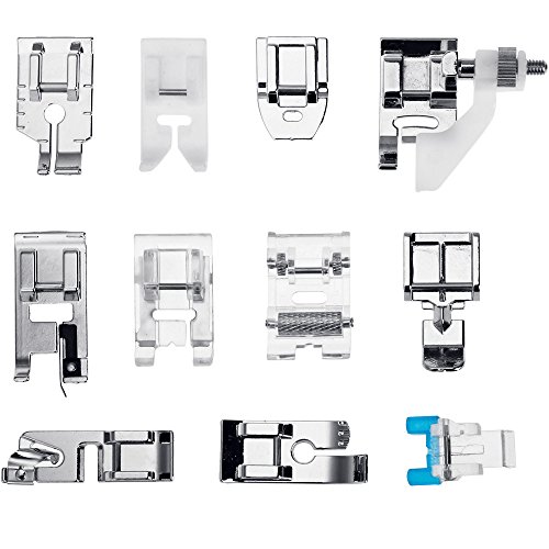 Faburo 11 Piezas Prensatelas Accesorios para Máquina de coser