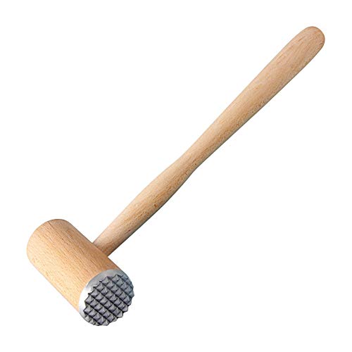 Fackelmann - Maza para ablandar la Carne (32 cm), Madera con Superficie de Metal