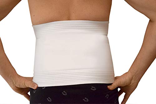 Faja compresión Abdominal Post Cirugía Banda Cinturón postoperatorio Postoperatoria con cierr transpirable Unisex (Large)