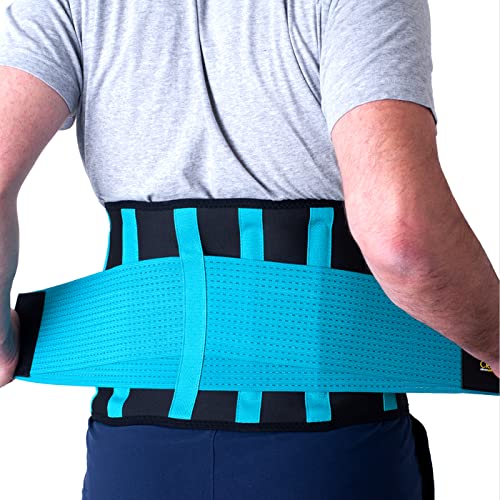 Faja Lumbar para la Espalda - Doble Ajuste, Adaptación Perfecta, Calidad de nivel profesional, Para Hombre y Muja, AgileBak por Clever Yellow