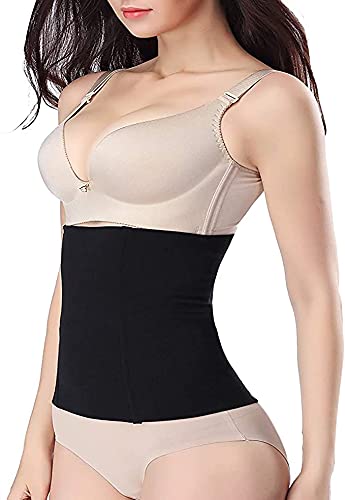 Faja reductora invisible para el vientre plano, cinturón abdominal para mujer, Negro , XL