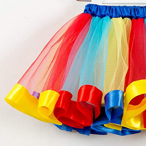 Falda del Tutu para Niña,SHOBDW Niños Regalo De Cumpleaños Fiesta De Tutú Baile Ballet Falda Niño Pequeño Disfraz De Rendimiento Falda De Baile + Arco Horquilla Conjunto 2PCS(Multicolor-3,10T)