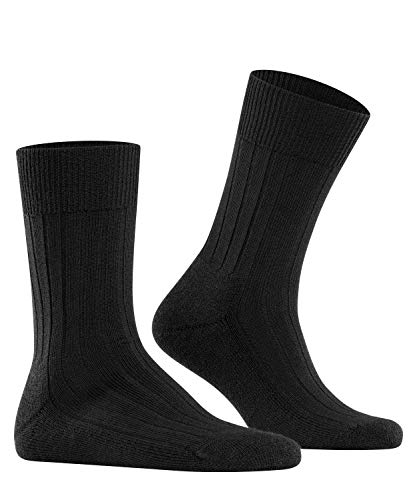 Falke Hombre, Teppich Im Schuh Calcetines, Lana, Negro (Black 3000), 41-42, (1 par)