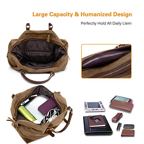 FANDARE Bolsa de Viaje la Lona Bolsa de Deporte Bolsa de Gimnasio Bolso para Playa Bolsa Portátil para Hombres Mujeres Bolsa de Hombro para Actividades al Aire Libre Crossbody Bag Negro