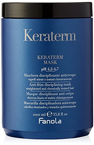 FANOLA Mascarilla KERATERM Keratina 1000mL 1L - Disciplinadora anticrespo - Cabellos desrizados tratados químicamente