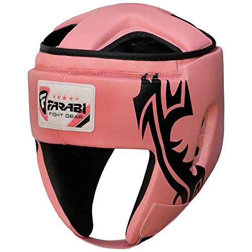 Farabi Sports Female Boxing MMA Muay Thai Kickboxing jiu jitsu karate taekwondo bjj martial arts training punching face protector head guard. (SMALL)