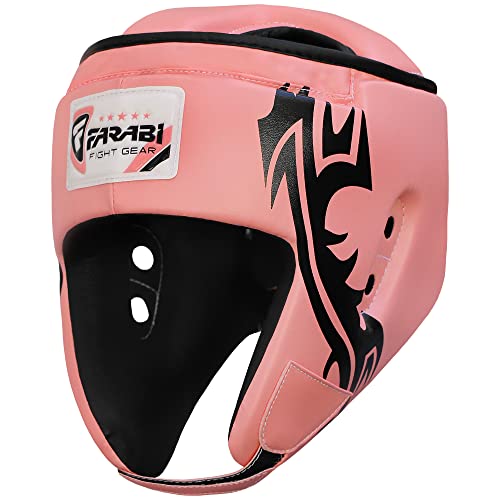 Farabi Sports Female Boxing MMA Muay Thai Kickboxing jiu jitsu karate taekwondo bjj martial arts training punching face protector head guard. (SMALL)