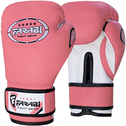 Farabi Sports Guantes de Boxeo de 6 oz Kick Boxing MMA Sparring Junior Los Mitones Sacos Almohadillas de Entrenamiento para Llevar Unas de 4-11 años de Edad