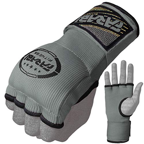 Farabi Sports Guantes de Boxeo para niños para Gimnasio de Boxeo MMA Muay Thai o como Guantes Protectores de Mano Acolchados con Gel (Grey)