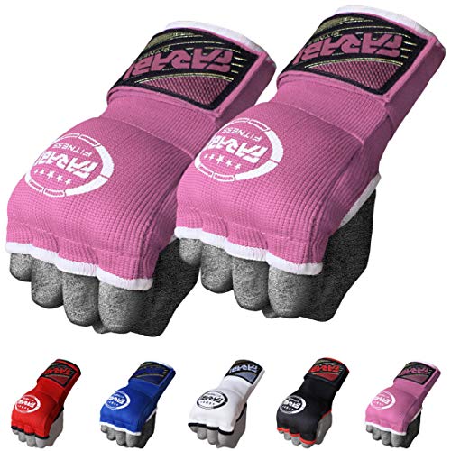 Farabi Sports Guantes de boxeo para niños para gimnasio de boxeo MMA Muay Thai o como guantes protectores de mano acolchados con gel (Pink)