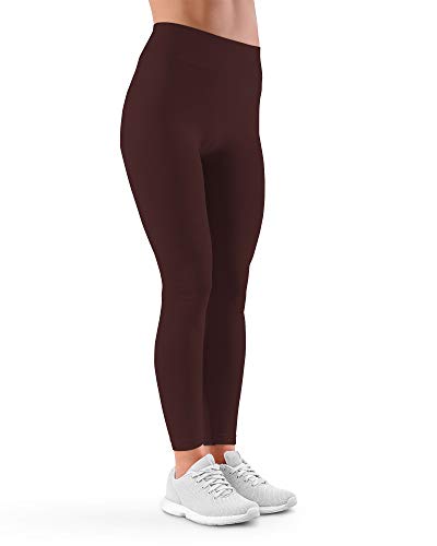 Farmacell 609H (Borgoña, M) Leggings Deportivos Mujer Fitness Yoga Gimnasio Correr y Trotar - Tejido Elástico - Termorregulador Cálido en Invierno y Transpirable en Verano