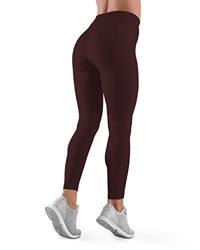 Farmacell 609H (Borgoña, M) Leggings Deportivos Mujer Fitness Yoga Gimnasio Correr y Trotar - Tejido Elástico - Termorregulador Cálido en Invierno y Transpirable en Verano