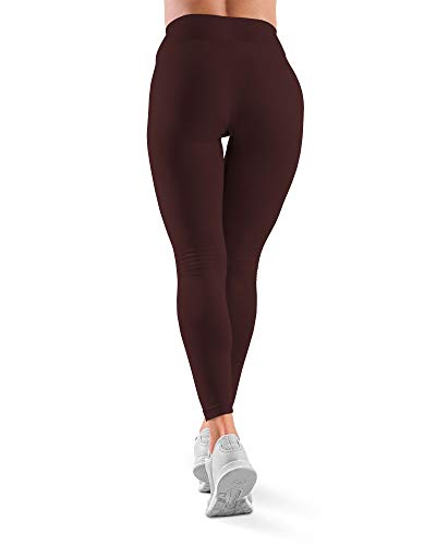 Farmacell 609H (Borgoña, M) Leggings Deportivos Mujer Fitness Yoga Gimnasio Correr y Trotar - Tejido Elástico - Termorregulador Cálido en Invierno y Transpirable en Verano