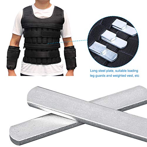 Fayeille Chaleco de peso con placas de acero, peso de entrenamiento de fuerza antioxidante, ajustable, placa de acero con cabeza redonda para carga de protectores de piernas