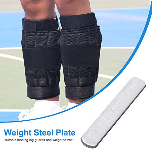 Fayeille Chaleco de peso con placas de acero, peso de entrenamiento de fuerza antioxidante, ajustable, placa de acero con cabeza redonda para carga de protectores de piernas