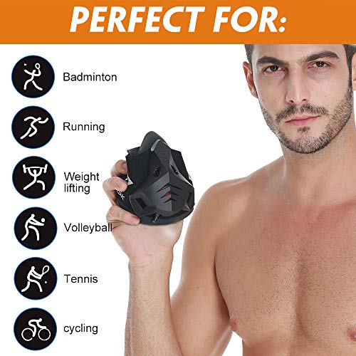 FDBRO Sports Mask Pro Workout Mask Fitness, Running,Resistencia, Cardio, Máscara de Ejercicio para Fitness Training Sport Mask con Filtro De algodón (Negro, M)