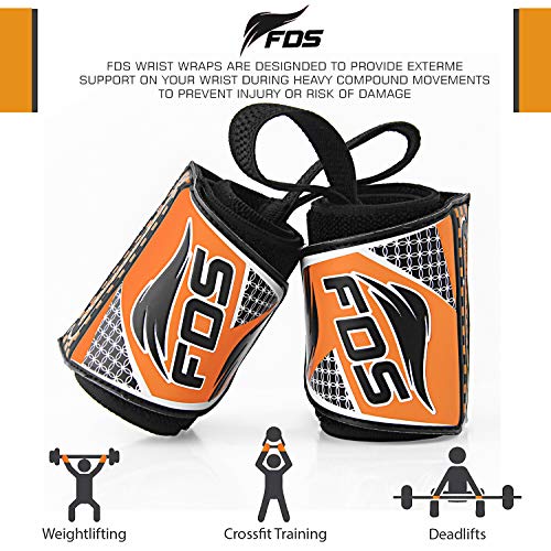 FDS Muñequeras Gym Deportivas para Levantamiento De Pesas Wrist Wraps par para Hombre Y Mujer Ideal Gimnasio Muñequera para Hacer Ejercicio, Calistenia, Musculacion, Halterofilia