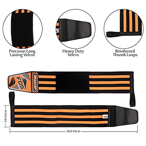 FDS Muñequeras Gym Deportivas para Levantamiento De Pesas Wrist Wraps par para Hombre Y Mujer Ideal Gimnasio Muñequera para Hacer Ejercicio, Calistenia, Musculacion, Halterofilia