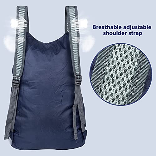 Feibmir 2 mochilas ultra ligeras plegables, resistentes al agua, mochilas, mochilas plegables para hombres, mujeres, niños, viajes, camping, escalada, ciclismo, caminata