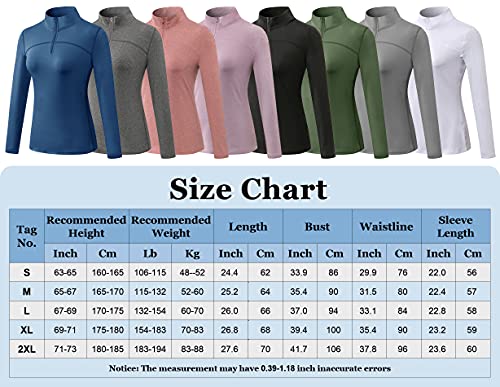 FEOYA Camisetas Deportivas Mangas Largas Mujer de Polar Camiseta Térmica de Cuello Alto Chaqueta Deportiva para Ejercicio Jogging Azul S