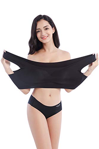 FEOYA - Sujetador sin Aros con Relleno Mini Camisola Sostén Deportivo sin Costuras para Dormir Transpirable Bra Top para Mujer - Negro - 3XL